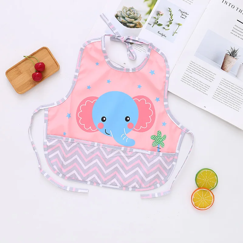 DALEMOXU Waterproof Baby Bib Toddler Breastplate Boy Girl Clothes Sleeveless Adjustable Apron With Pocket For Children Things