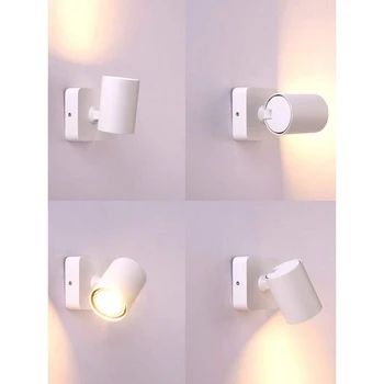 

6W 3000K White Led Modern Rotatable Bedside Reading Wall Light Modern Creative Study Bedroom Decorative Wall Lamp Aisle Hotel Ho