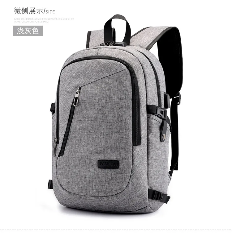 New USB Rechargeable Backpack, Business Backpack, Computer Bag, Multifunctional Anti-theft Bag for Men and Women