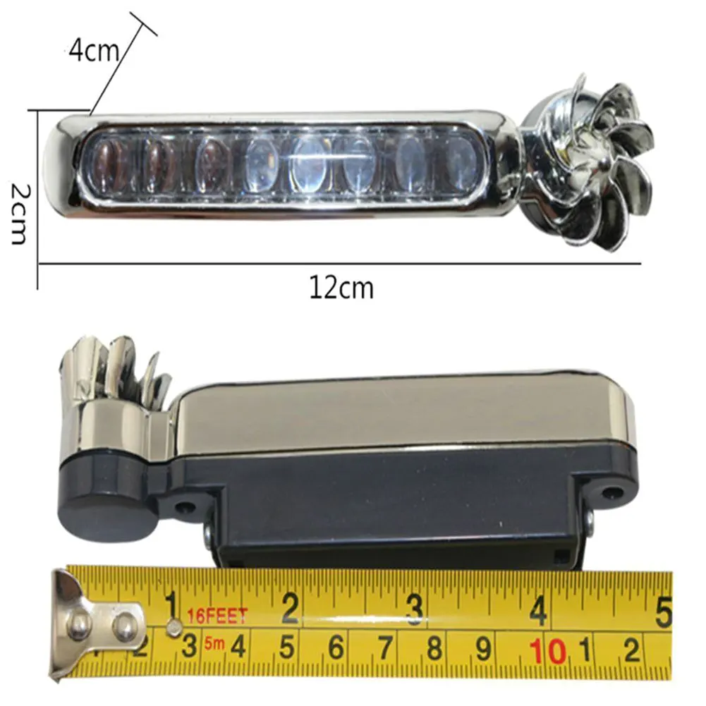 1PCS 8 LED DRL Daylight Headlight Lamp Wind Power Generation Car Daytime Running Lights Decorative Light Waterproof Durable 1PCS 8 LED DRL Daylight Headlight Lamp Wind Power Generation Car Daytime Running Lights Decorative Light Waterproof Durable