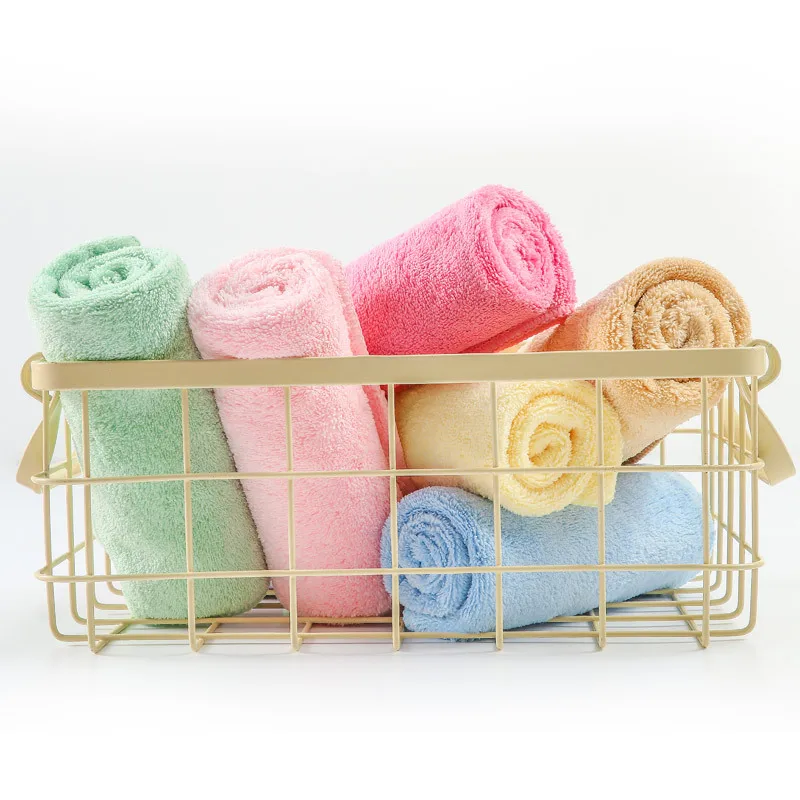  Infant Small Square Towel 10 Color Mixture-Infant Newborns Face Towel than Pure Cotton Gauze Soft H