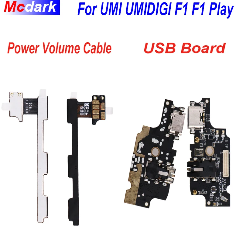 Для UMI umidigi F1 F1 механизм+ Кнопка громкости Кнопка FPC для UMI umidigi F1 F1 играть usb-разъем Нижняя плата станция для зарядки с гибким кабелем