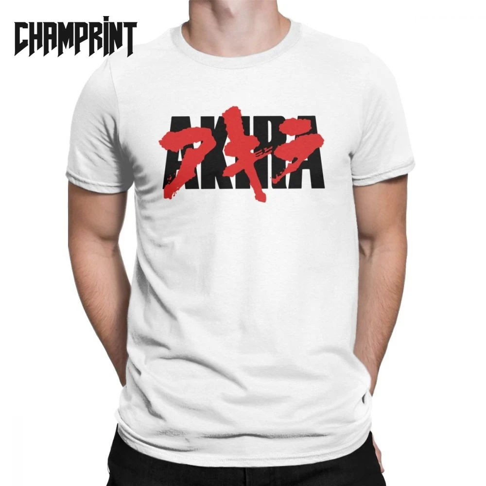 Bloody Akira T-Shirt for Men Manga Kaneda Japanese Anime Neo Tokyo Novelty Pure Cotton Tees Short Sleeve T Shirts Plus Size |