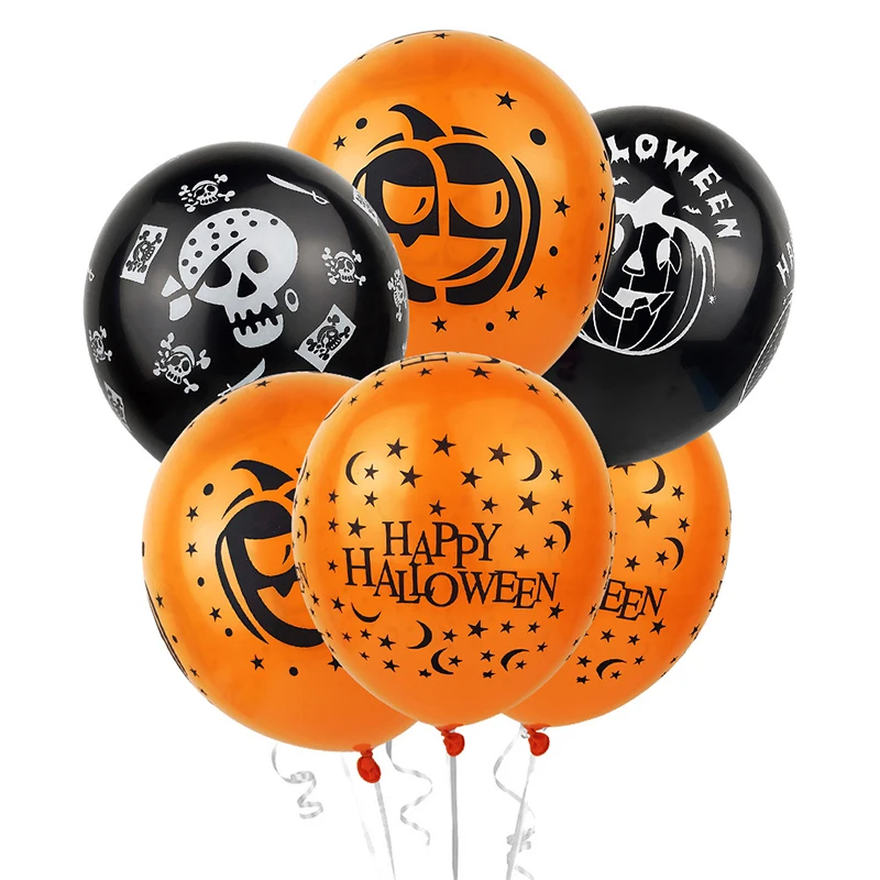 10 шт. Хэллоуин вечерние конфетти воздушные шары жуткий паук тыквы летучей мыши