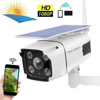 

Solar WiFi IP Camera 1080P HD Outdoor Wireless Security Camera PIR Motion Detection Bullet Surveillance CCTV Night Vision Camera