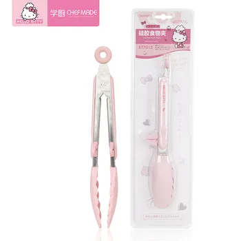 

CHEFMADE Hello Kitty Genuine Authorized Kitchen Barbecue Cake Bread Cookies Steak Pasta Pink Silicone Rubber Food Meal Clip
