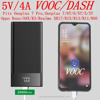

Dash Charge Power Bank 20000mah 5V 4A Vooc 3.0 Powerbank for Oneplus 8 Oneplus 7 Pro P7T 6T 6 5 5T Oppo Vooc R17 Realme A9X