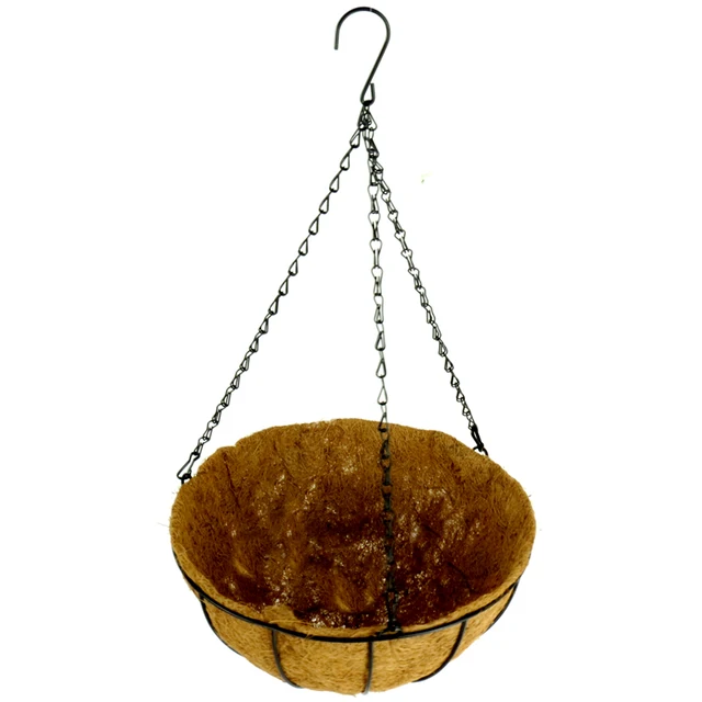 1Db Fém Függő Ültető Kosár Kókuszdió -Bélelés 8 10 12 14 Hüvelykes Kerek Huzalállvány, Amely Alkalmas Tornác Család Erkélyre - Image 5