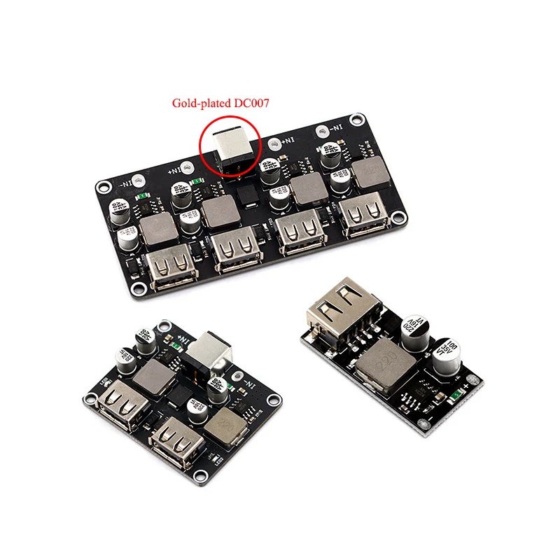USB QC3.0 QC2.0 DC-DC 벅 컨버터 충전 스텝다운 모듈 6-32V 9V 12V 24V 고속 충전 회로 기판 3V 5V 12V