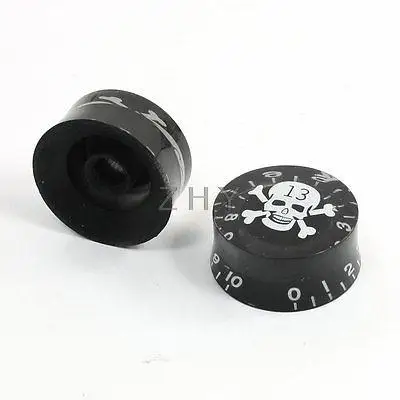 

2 Pcs Skull Printed Plastic Guitar CD Volume Tone Control Rotary Knob