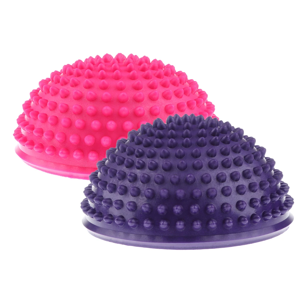 2Pcs Hedgehog Styled Balance Pods, Anti-Slip Foot Massage Balls for Gym Yoga Pilates Gymnastics Exercise