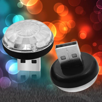 

Car LED USB Atmosphere Light DJ RGB Mini Colorful Music Light USB-C Phone Ampoule Festive Atmosphere Dynamic Light Car Styling