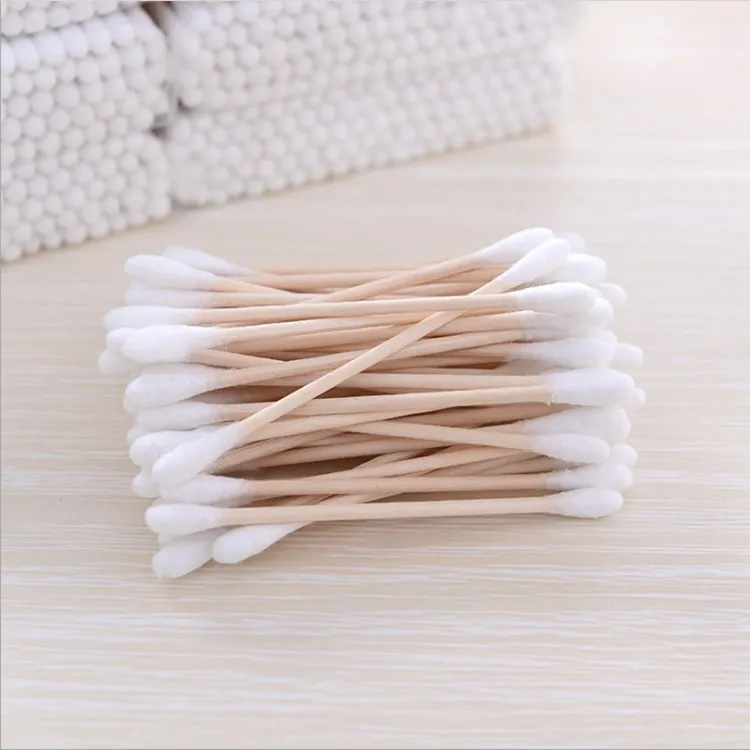 100pcs double-head cotton swabs medical disposable cotton swabs cosmetic cotton swab sticks hygiene cotton swabs beauty swabs