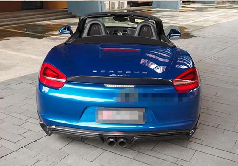 Для углеродного волокна 14-16 Boxster Cayman 981 заднее крыло багажника спойлер