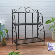 Foldable Storage Rack Iron Storage Rack Desktop Kitchen Double Folding Rack Cosmetics Storage Rack