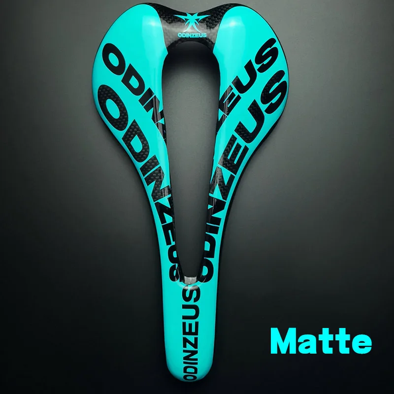 Matte Cyan Odinzeus супер светильник для горного велосипеда, полностью из углеродного волокна, удобное расширенное седло/Дорожный/MTB, красочное карбоновое седло для велосипеда - Цвет: Matte Cyan