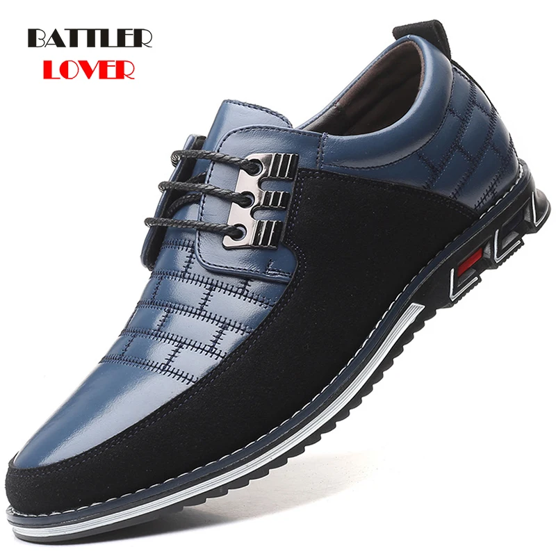 2020 Autumn Genuine Leather Men Casual Shoes Breathable lace-up Oxfords Dress Business Formal Wedding Shoes Party Big Size 38-48