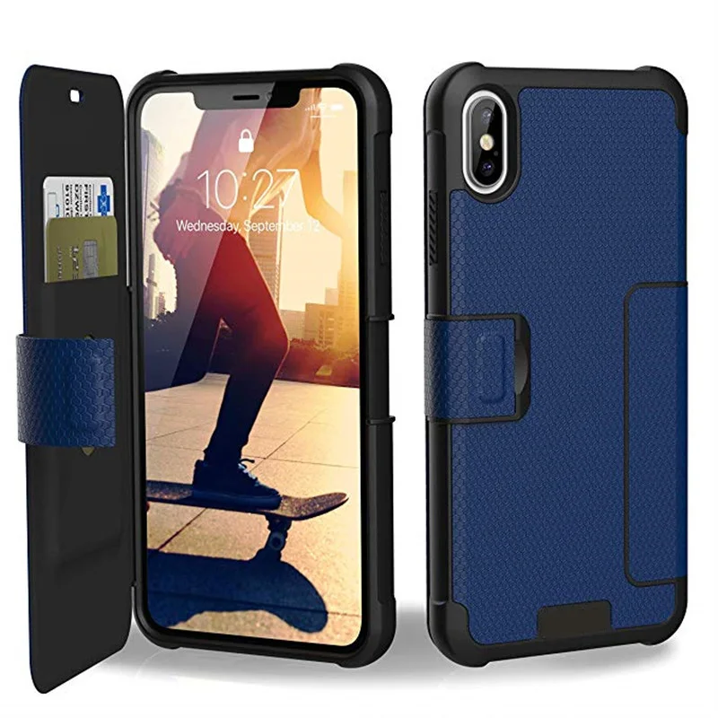 Cobalt Для iphone Xs Max Чехол-книжка противоударный кожаный чехол для карт s для iphone 6 7 8 plus X XS XR с логотипом - Цвет: Cobalt