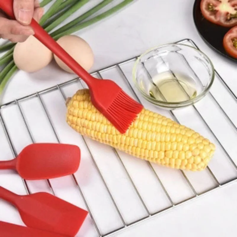 6PCs/Set Red Baking Tool Spatula Brush Set Silicone Kitchenware Cream Scraper Mixing Batter Scraper Brush Butter Bakeware Tool 6PCs/Set Red Baking Tool Spatula Brush Set Silicone Kitchenware Cream Scraper Mixing Batter Scraper Brush Butter Bakeware Tool