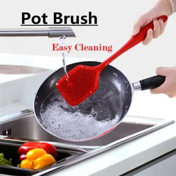 

Household Multi-functional Practical Durable Silicone Dish Washing Up Brush Cleaning Tool Pot Pan Kitchen Tool Avvessories