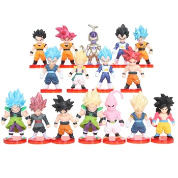 

16pcs/lot Dragon Ball Z Figures Super Saiyan Son Goku Gohan Goten Vegeta Trunks dragon ball Anime Freeza DBZ Model Toys