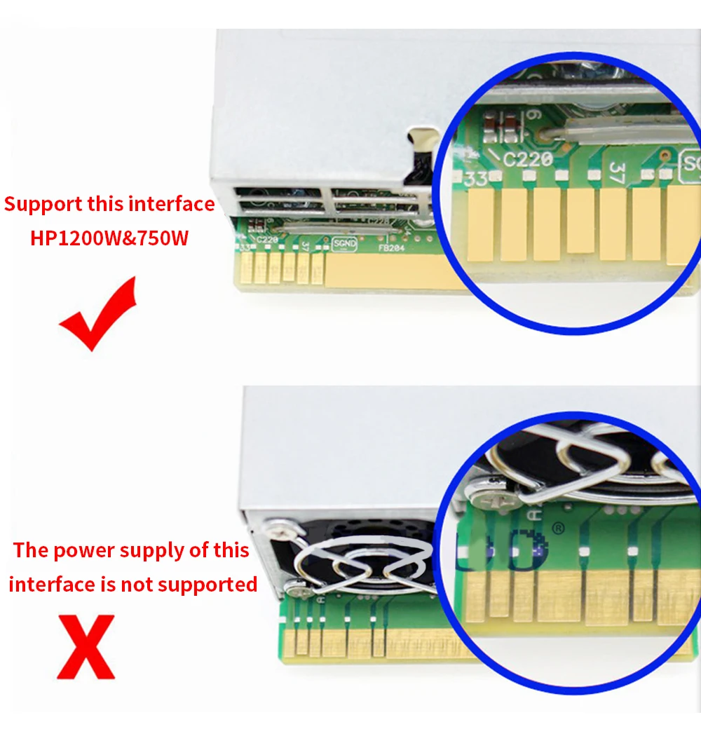 TISHRIC Breakout Board HP Server Power Board 6Pin To 8Pin Cable PSU