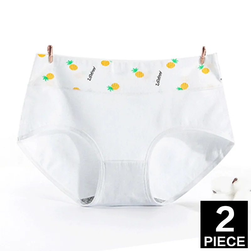 J 2pcs Модные бесшовные трусики, хлопковые трусы для молодых девушек, комфортный комплект нижнего белья, милый дизайн, женские трусы с высокой талией, 2 шт./лот, XXL# D - Color: J 2pcs