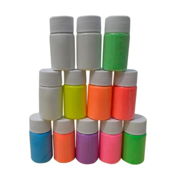 

12Pcs/Set Luminous Pigment Body Artneon Fluorescent Body Paint Grow in the Dark Face Painting Luminous Acrylic Paints Art for Ha
