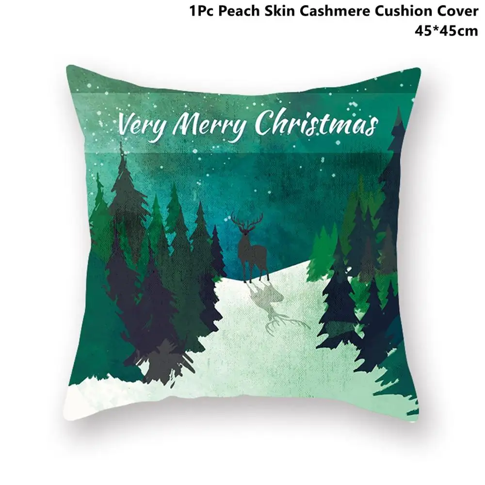 Xmas Pillowcase 26 Taoup зеленый веселая Рождественская Подушка-Чехол настольный декор для рождественских украшений рождественские украшения для дома натальные Noel Navidad - Цвет: Xmas Pillowcase 26