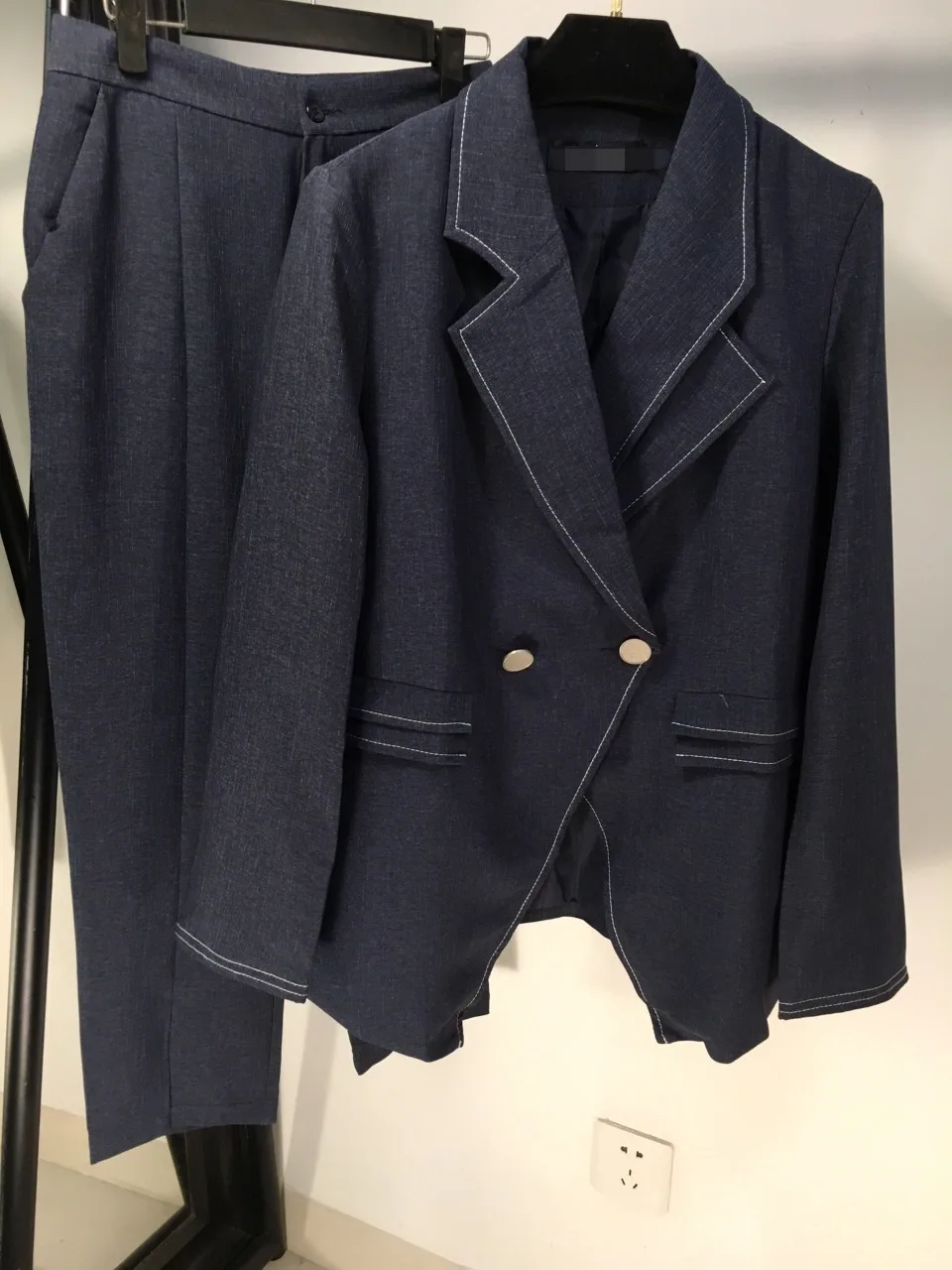 early autumn new fashion suit version pants suit lapel long-sleeved suit jacket 1009 - Цвет: Королевский синий