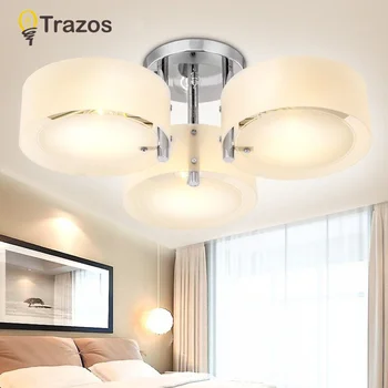 

NEW 2017 Modern Ceiling Lights modern fashionable design dining room lamp pendente de teto de cristal white shade acrylic lustre