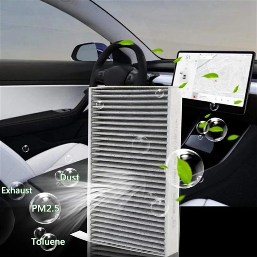 

Car Cabin Air Filter Replacement with Activated Carbon Car Air Conditioning Filter for Tesla Model 3 2017 2018 2019
