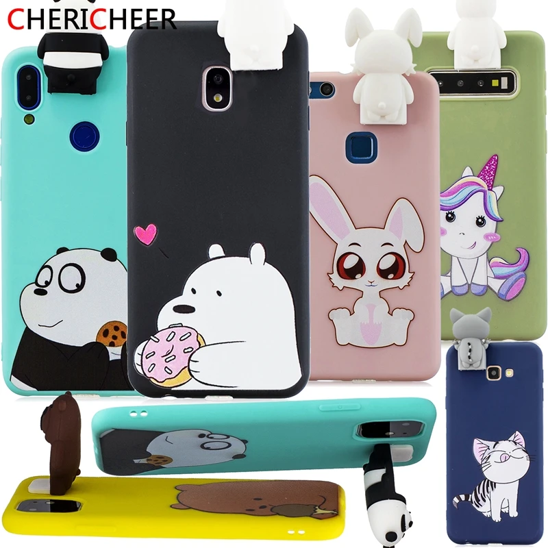 3D Cartoon Rabbit Stand Toys Redmi 8 Case For Xiaomi 8A Cover Silicone Doll Note Pro |