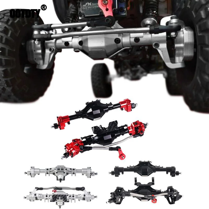 Металлический передний задний портальный мост для 1/10 RC Гусеничный Axial-SCX10 90046 90047