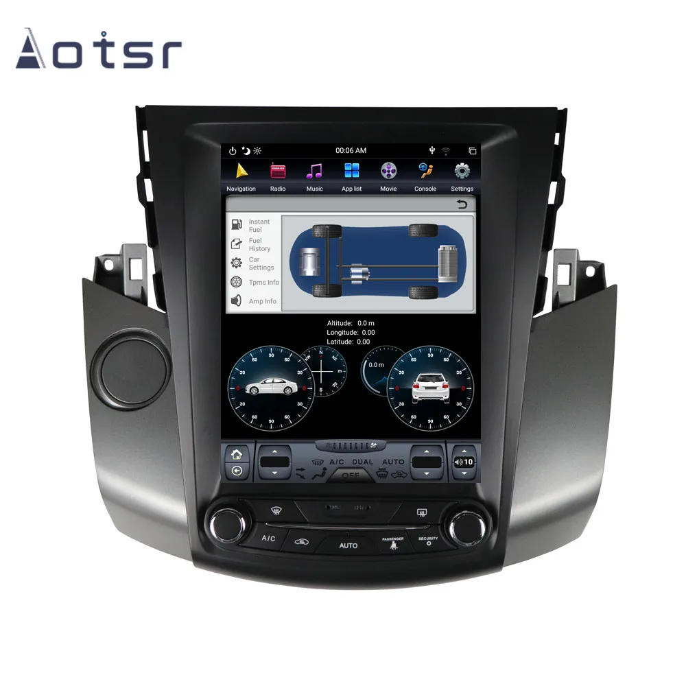 AOTSR 10,4 дюймов Android 2003 стиль Tesla HD вертикальный экран Автомобильный gps навигатор для Toyota RAV4 2012-мультимедийный плеер