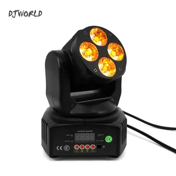 

DJworld 2pcs 4x18W RGBWA+UV 6in1 LED Moving Head Lighting DMX512 Mini moing head light for stage wedding