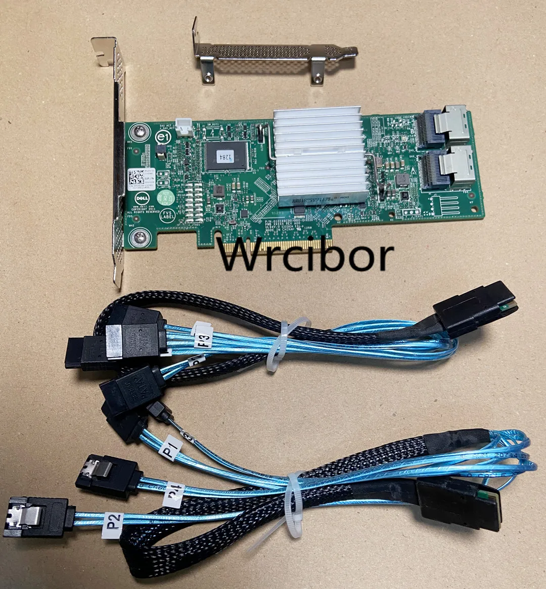 Sata Sas Hba Controlador Usado Cabos Controlador Original 6gbps Pcie x8 Lsi 92408i M1015 Sff9087 to 7-pin Cabos Sata Dell-h310