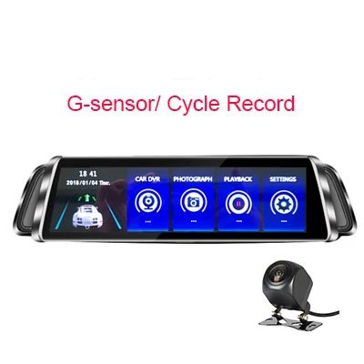 G900-N 10 ''камера с зеркалом заднего вида HD 1080P видеорегистратор с двумя объективами Автомобильный видеорегистратор циклическая запись обратного изображения датчик гравитации видео регистратор G900 - Название цвета: G900-N