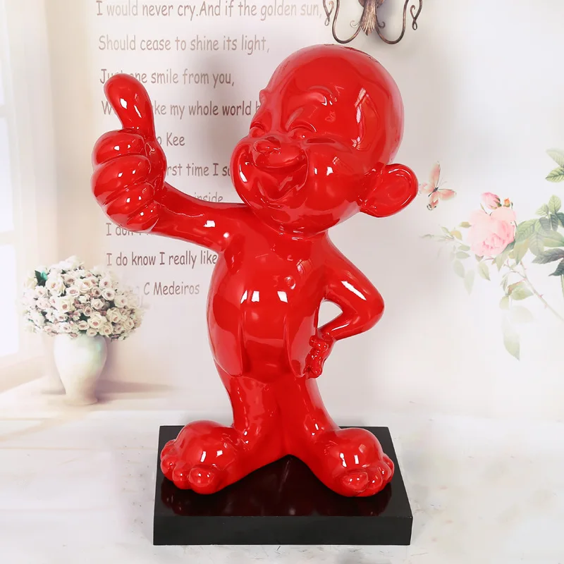 83 см абстрактные красные, как люди Статуя Фигурка Художественная Скульптура фигурка полимерное украшение для дома аксессуары для гостиной R2322 - Цвет: Красный