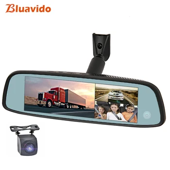 

Bluavido 3 Cameras 4G Android 8" IPS car mirror video recorder GPS ADAS 2G RAM 32G ROM FHD 1080P Dashcam Rear view Mirror DVR