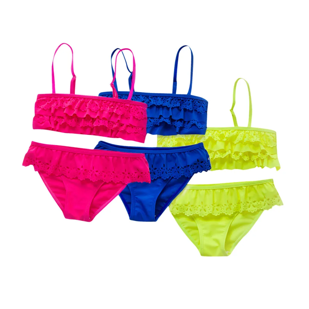 

Cute Newborn Baby Girls Swimsuit Children Kids Girls Bikini Beach Swimsuit+Shorts Swimwear Set Swimmable Summer купальник ##35
