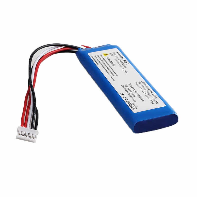 3 7 v 3000mAh аккумулятор GSP872693 для JBL Flip Bluetooth динамик батарея Бесплатная доставка| |