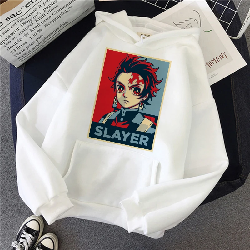 

Ghost Devil's Blade Hoodie Women's Hooded Simple and Wild Casual Korean Style Warm Kawaii Women's Loose Street Wear Pullover