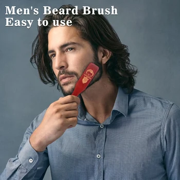 

New Men Beard Brush Soft Bristles Wooden Handle Beard Grooming Brush Barber Hair Cleanning Beard Brush Male Shaving Accessory