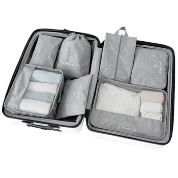 

7 Pieces Fadish Travel Storage Bag Luggage Underwear Buggy Bag Travel Organizing Folders Clothes Storage Bag