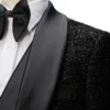 Cenne Des Graoom Latest Coat Design Men Suits Tailor-Made Tuxedo 3 Pieces Blazer Wedding Party Singer Groom Costume Homme Black 3