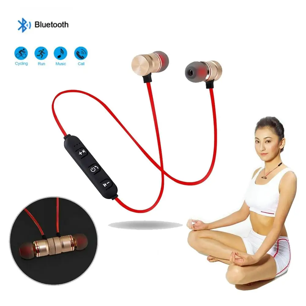 5 0 Bluetooth наушники Спортивные с шейным ободом Магнитные беспроводные