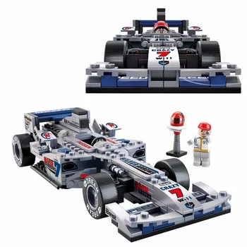

Assembled Building Blocks Compatible With Lepining City F1 Racing Playmobil Toys Educational DIY Jigsaw Construction Bricks