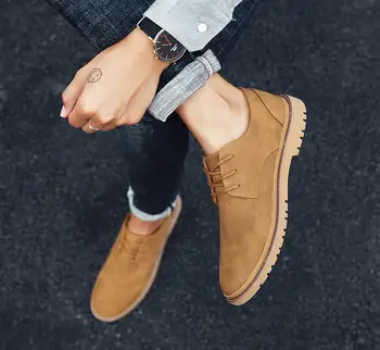 

Men's shoes trend fashion wild men's casual Martin shoes business youth tide shoes leather shoes winter
