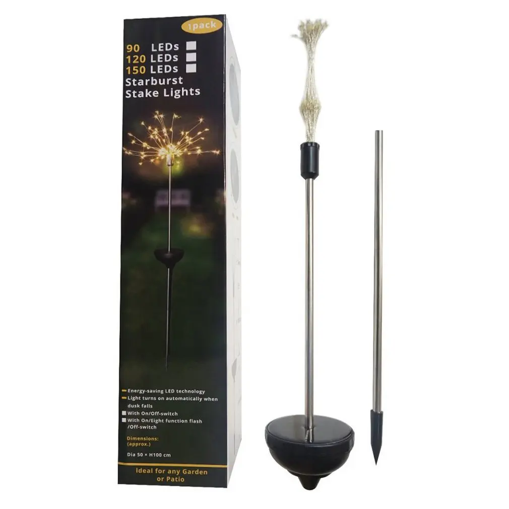 

Solar Ground Plug Firework Light Led Copper Wire Light Dandelion String Lights Garden Lawn Lights Christmas Decoration Lights